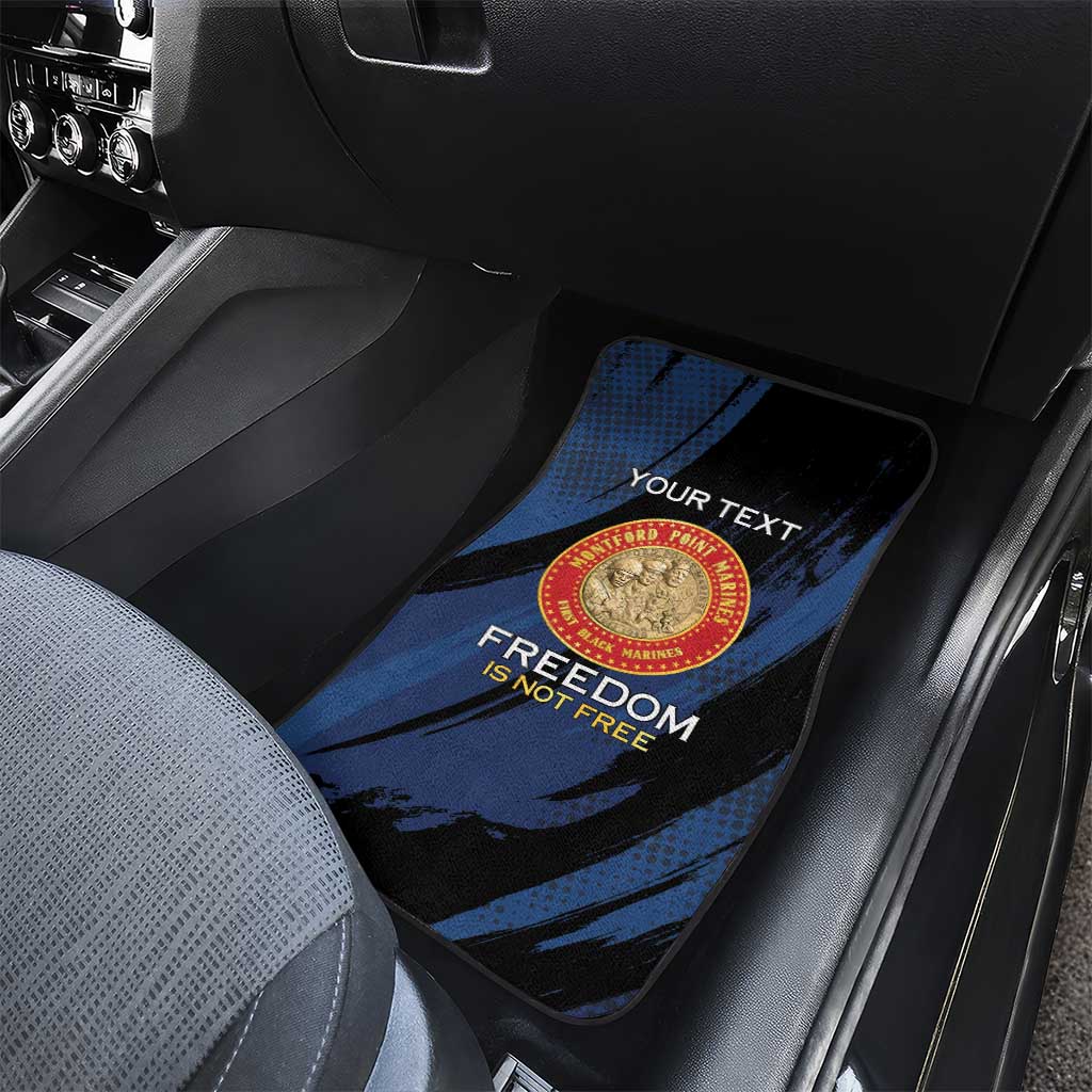 Personalized Honoring the First Black Marines Car Mats Montford Point Heroes - Blue - African Pride