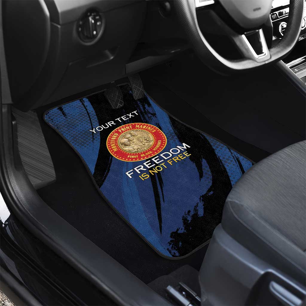 Personalized Honoring the First Black Marines Car Mats Montford Point Heroes - Blue - African Pride