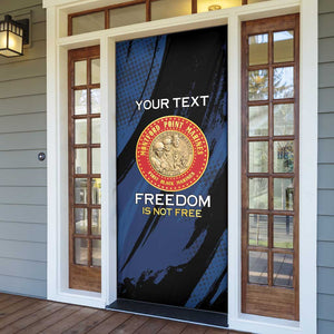 Personalized Proud to Honor Montford Point Marines Door Cover Freedom Is Not Free - Blue