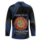 Personalized Proud to Honor Montford Point Marines Hockey Jersey Freedom Is Not Free - Blue
