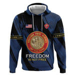 Personalized Honoring the First Black Marines Hoodie Montford Point Heroes - Blue - African Pride