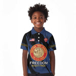 Personalized Honoring the First Black Marines Kid Polo Shirt Montford Point Heroes - Blue - African Pride