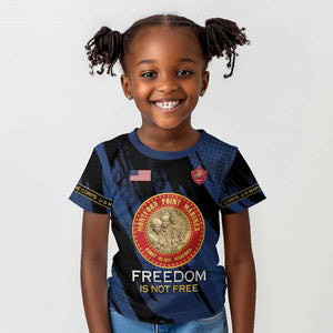 Personalized Honoring the First Black Marines Kid T shirt Montford Point Heroes - Blue - African Pride
