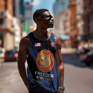 Personalized Honoring the First Black Marines Men Tank Top Montford Point Heroes - Blue - African Pride