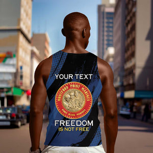 Personalized Honoring the First Black Marines Men Tank Top Montford Point Heroes - Blue - African Pride