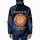 Personalized Proud to Honor Montford Point Marines Padded Jacket Freedom Is Not Free - Blue