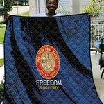 Honoring the First Black Marines Quilt Montford Point Heroes - Blue - African Pride