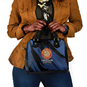 Honoring the First Black Marines Shoulder Handbag Montford Point Heroes - Blue - African Pride