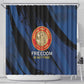 Honoring the First Black Marines Shower Curtain Montford Point Heroes - Blue - African Pride
