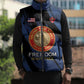 Personalized Proud to Honor Montford Point Marines Sleeveless Puffer Jacket Freedom Is Not Free - Blue