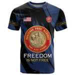 Personalized Honoring the First Black Marines T shirt Montford Point Heroes - Blue - African Pride