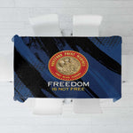 Honoring the First Black Marines Tablecloth Montford Point Heroes - Blue - African Pride