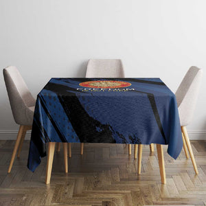 Honoring the First Black Marines Tablecloth Montford Point Heroes - Blue - African Pride