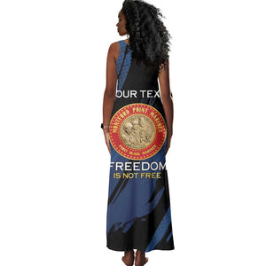 Personalized Honoring the First Black Marines Tank Maxi Dress Montford Point Heroes - Blue - African Pride