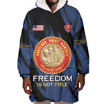 Personalized Honoring the First Black Marines Wearable Blanket Hoodie Montford Point Heroes - Blue - African Pride