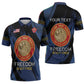 Personalized Proud to Honor Montford Point Marines Zipper Polo Shirt Freedom Is Not Free - Blue
