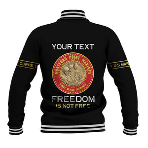 Personalized Honoring the First Black Marines Baseball Jacket Montford Point Heroes - Black - African Pride
