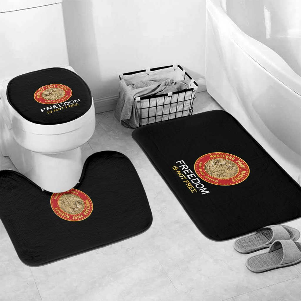 Proud to Honor Montford Point Marines Bathroom Set Freedom Is Not Free - Black