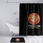 Proud to Honor Montford Point Marines Bathroom Set Freedom Is Not Free - Black