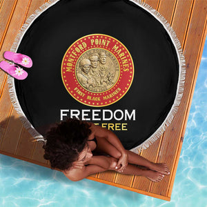 Honoring the First Black Marines Beach Blanket Montford Point Heroes - Black - African Pride