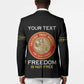 Personalized Proud to Honor Montford Point Marines Blazer Freedom Is Not Free - Black