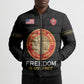 Personalized Proud to Honor Montford Point Marines Bomber Puffer Jacket Freedom Is Not Free - Black