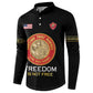 Personalized Proud to Honor Montford Point Marines Button Sweatshirt Freedom Is Not Free - Black