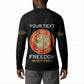 Personalized Proud to Honor Montford Point Marines Button Sweatshirt Freedom Is Not Free - Black