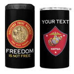 Personalized Honoring the First Black Marines 4 in 1 Can Cooler Tumbler Montford Point Heroes - Black - African Pride