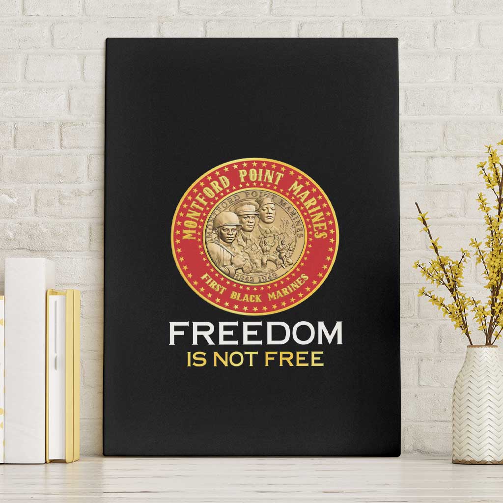 Honoring the First Black Marines Canvas Wall Art Montford Point Heroes - Black - African Pride