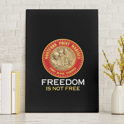 Honoring the First Black Marines Canvas Wall Art Montford Point Heroes - Black - African Pride