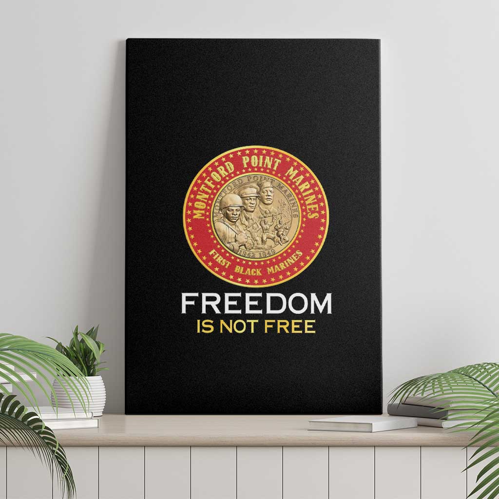 Honoring the First Black Marines Canvas Wall Art Montford Point Heroes - Black - African Pride