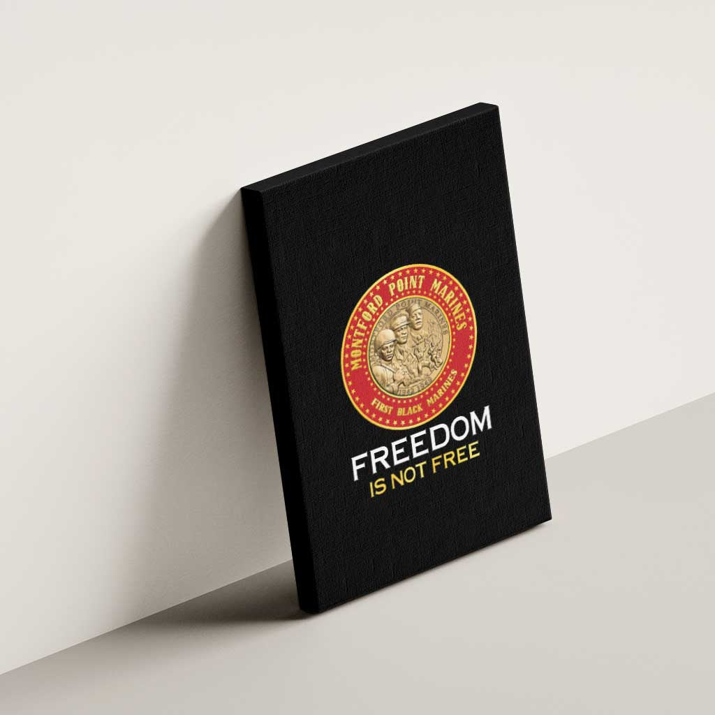 Honoring the First Black Marines Canvas Wall Art Montford Point Heroes - Black - African Pride