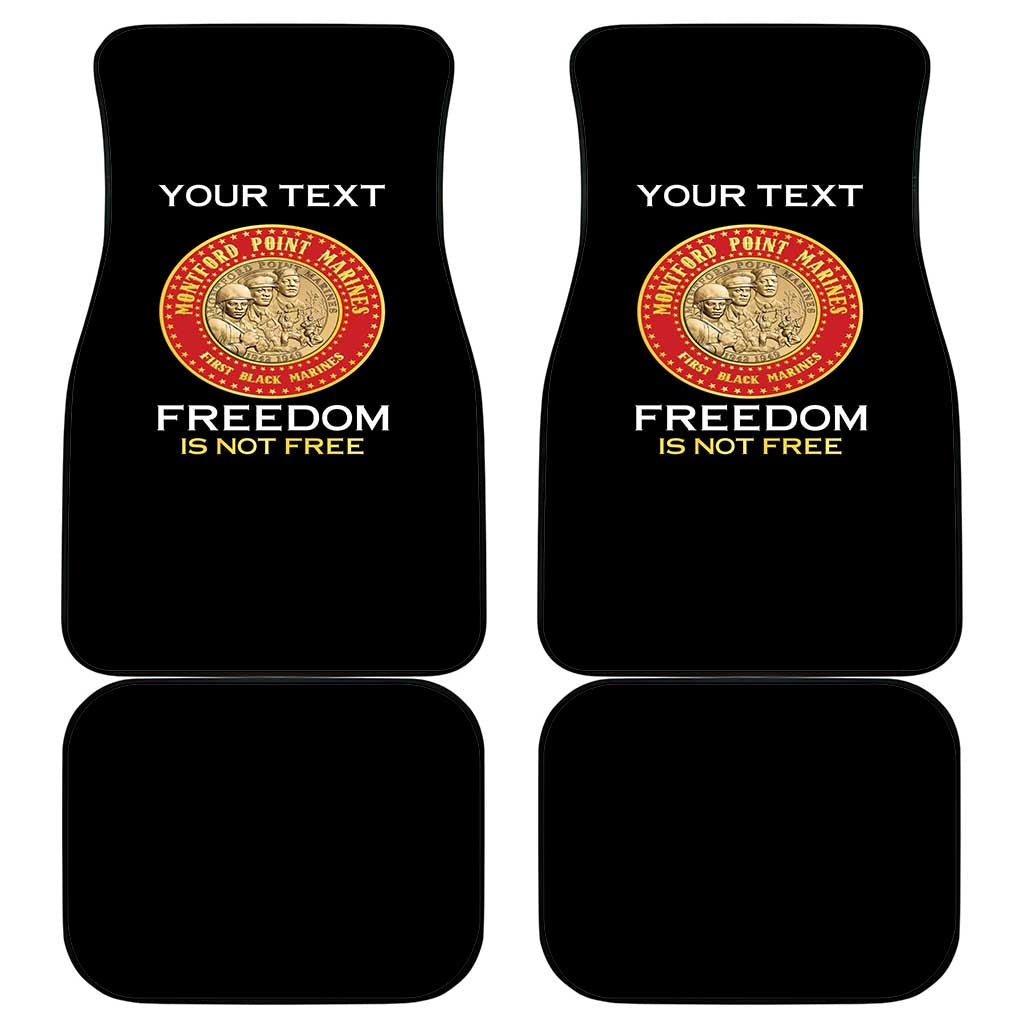Personalized Honoring the First Black Marines Car Mats Montford Point Heroes - Black - African Pride