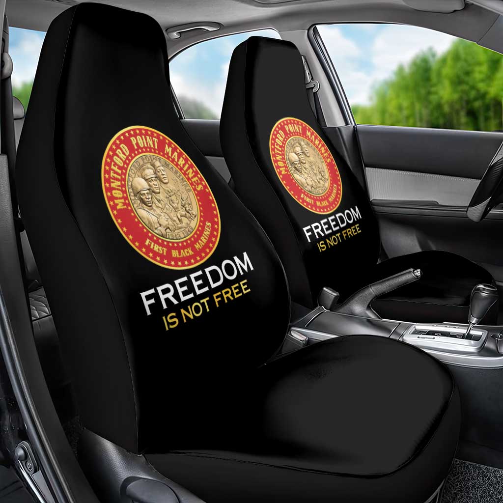 Honoring the First Black Marines Car Seat Cover Montford Point Heroes - Black - African Pride