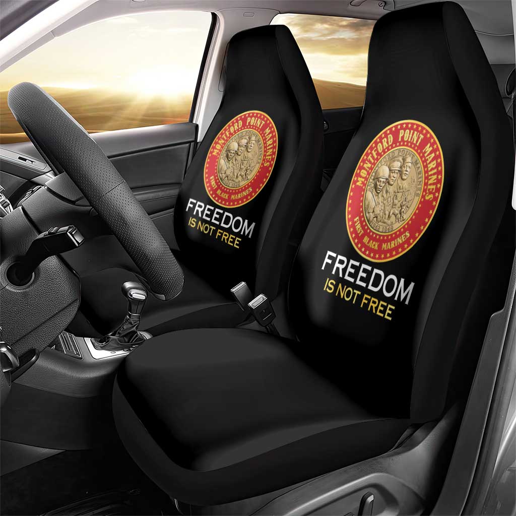 Honoring the First Black Marines Car Seat Cover Montford Point Heroes - Black - African Pride