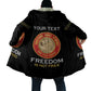 Personalized Proud to Honor Montford Point Marines Cloak Freedom Is Not Free - Black