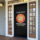 Personalized Proud to Honor Montford Point Marines Door Cover Freedom Is Not Free - Black