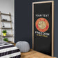 Personalized Proud to Honor Montford Point Marines Door Cover Freedom Is Not Free - Black