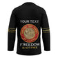 Personalized Proud to Honor Montford Point Marines Hockey Jersey Freedom Is Not Free - Black