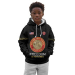 Personalized Honoring the First Black Marines Kid Hoodie Montford Point Heroes - Black - African Pride