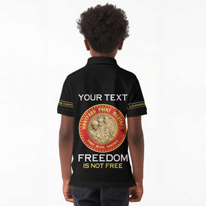 Personalized Honoring the First Black Marines Kid Polo Shirt Montford Point Heroes - Black - African Pride