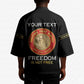 Personalized Proud to Honor Montford Point Marines Kimono Freedom Is Not Free - Black