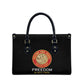 Proud to Honor Montford Point Marines Leather Bag Freedom Is Not Free - Black