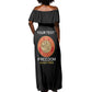 Personalized Honoring the First Black Marines Off Shoulder Maxi Dress Montford Point Heroes - Black - African Pride