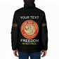 Personalized Proud to Honor Montford Point Marines Padded Jacket Freedom Is Not Free - Black