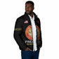 Personalized Proud to Honor Montford Point Marines Padded Jacket Freedom Is Not Free - Black