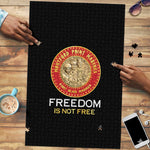 Proud to Honor Montford Point Marines Puzzle Freedom Is Not Free - Black