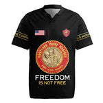 Personalized Honoring the First Black Marines Rugby Jersey Montford Point Heroes - Black - African Pride