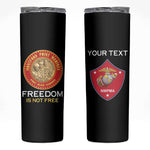 Personalized Honoring the First Black Marines Skinny Tumbler Montford Point Heroes - Black - African Pride